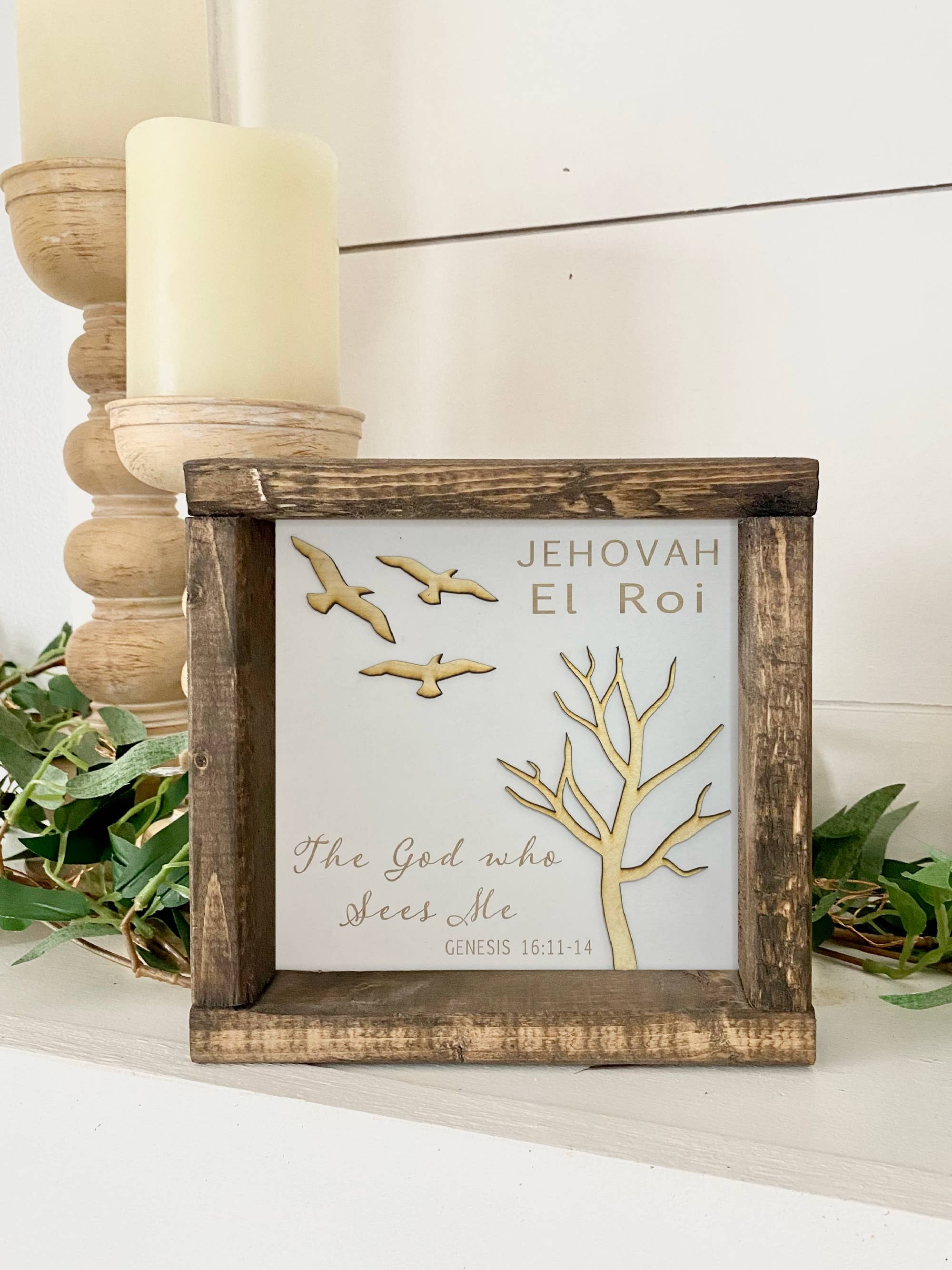 Pine Designs - Vente Pancarte - 7 x 7 El Roi - Le Dieu qui me voit - Nom de Dieu7