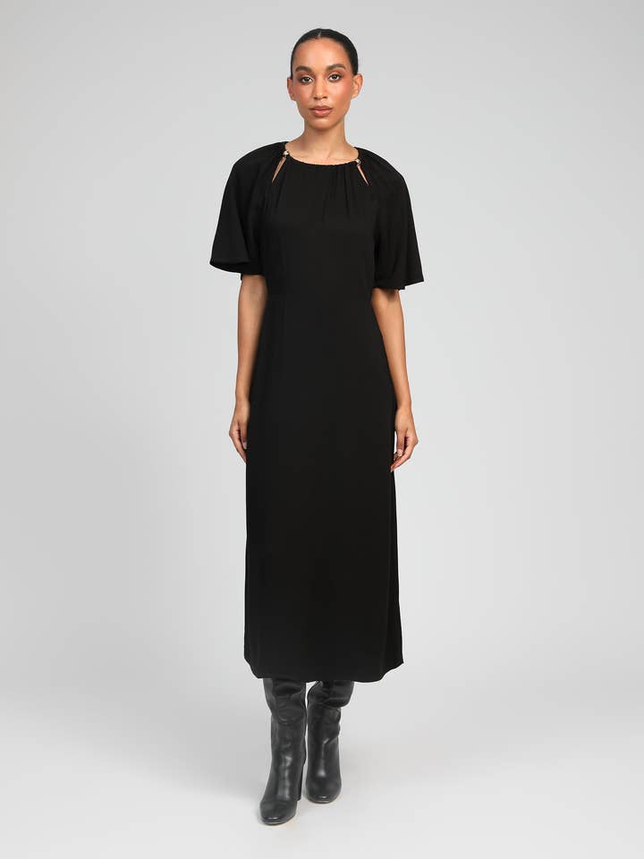 An'ge – Engroshandel Kjole - Dame – LANG KJOLE MORIANA sort1