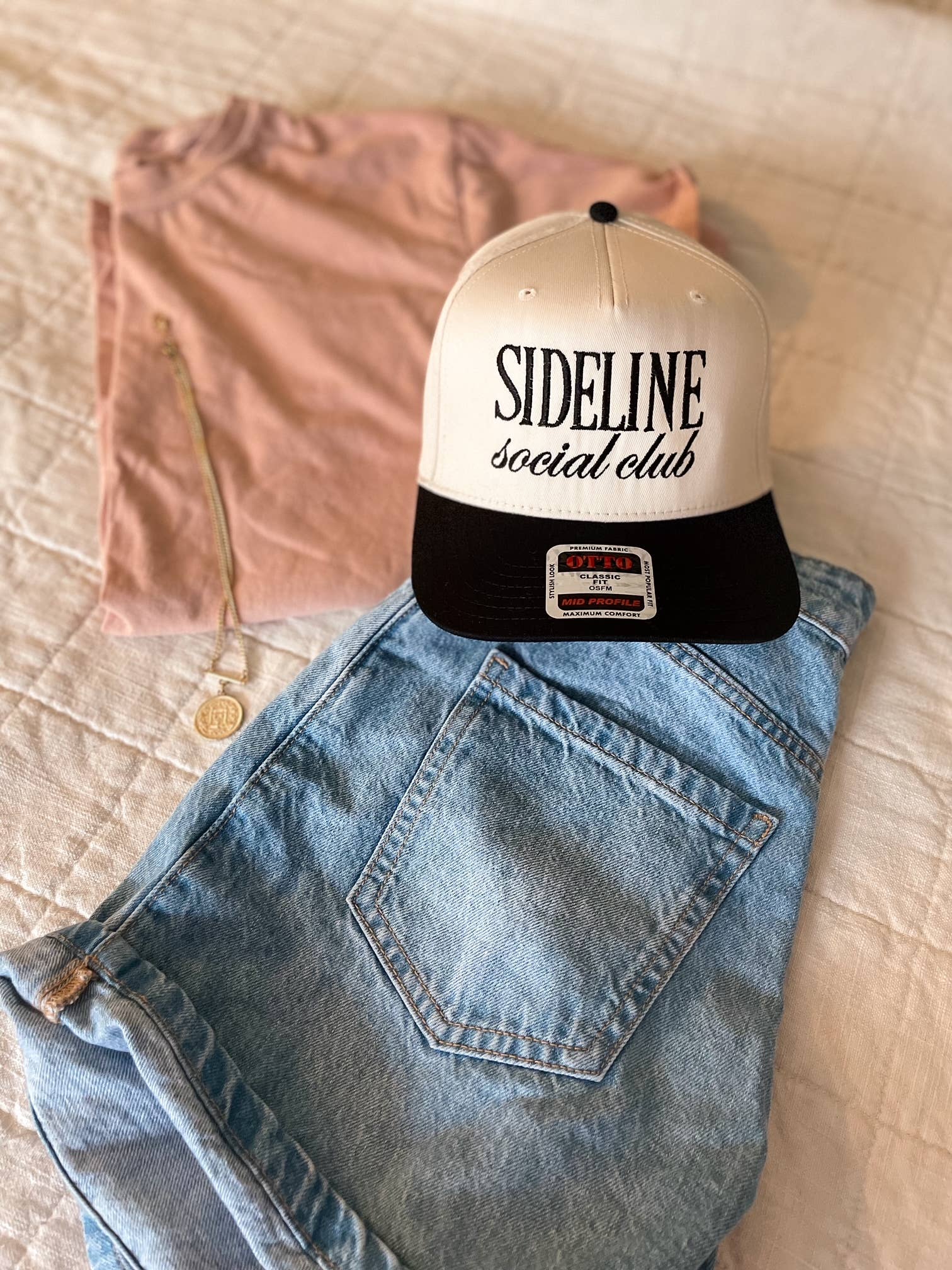 Ginger And Thread - Wholesale Trucker hat – Women’s - Sideline Social Club Embroidered Baseball Hat for Sports Mom1