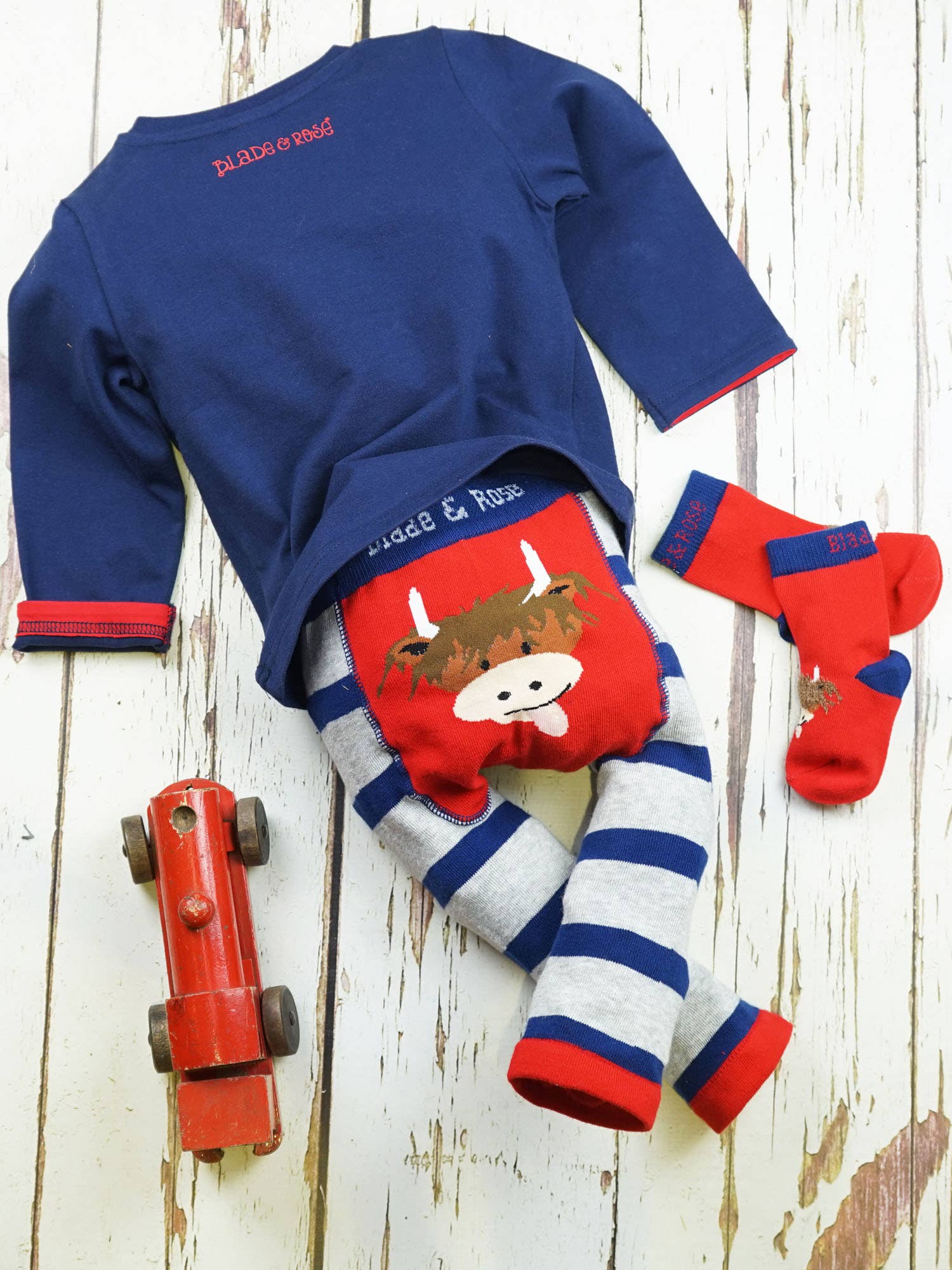 Blade and Rose Limited – wholesale Modeleggings – Barn – Hamish leggings med skotsk höglandsko2