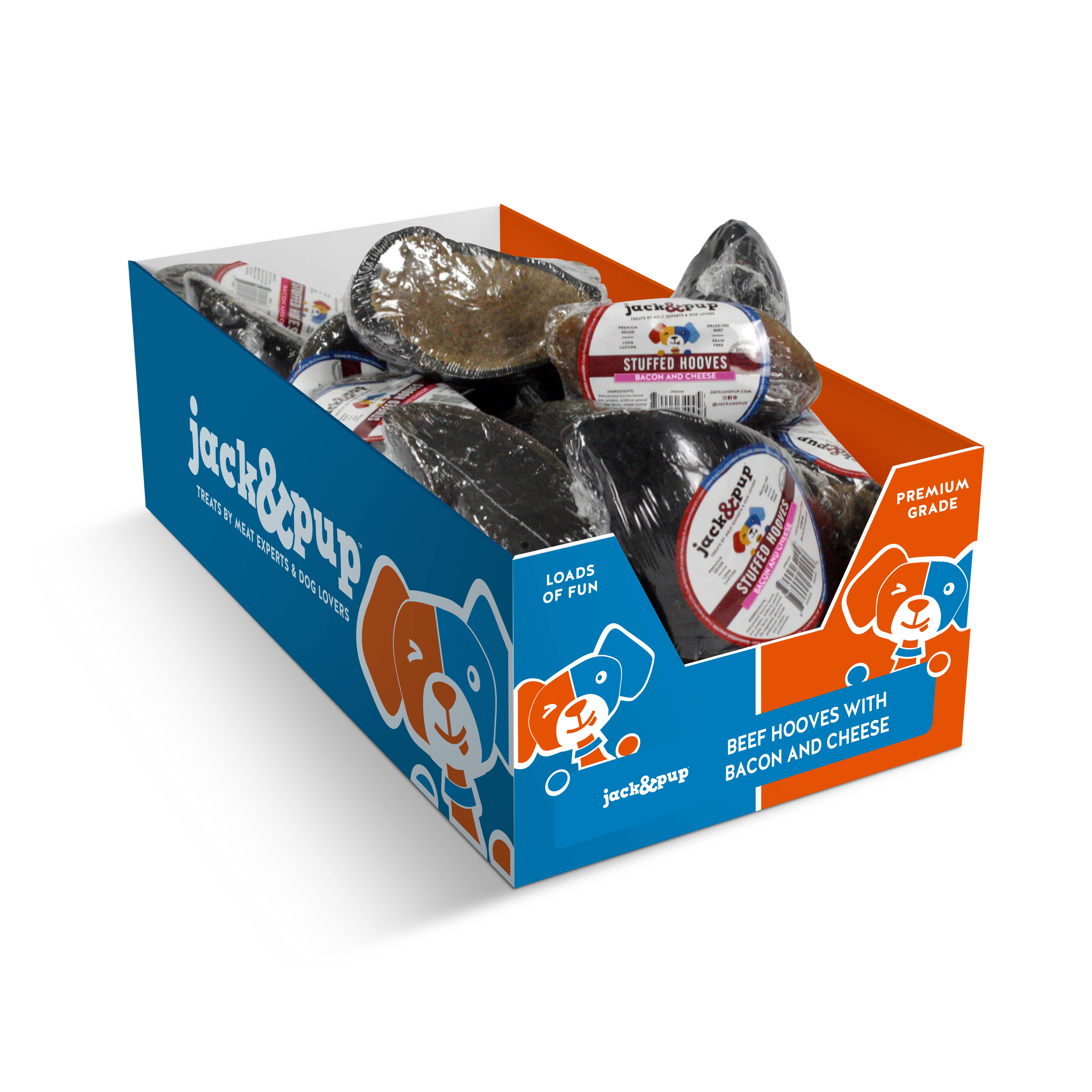 J&C PET SUPPLY LLC - Wholesale Pet Treats - Dog - Stuffed Hooves Filled With Bacon And Cheese