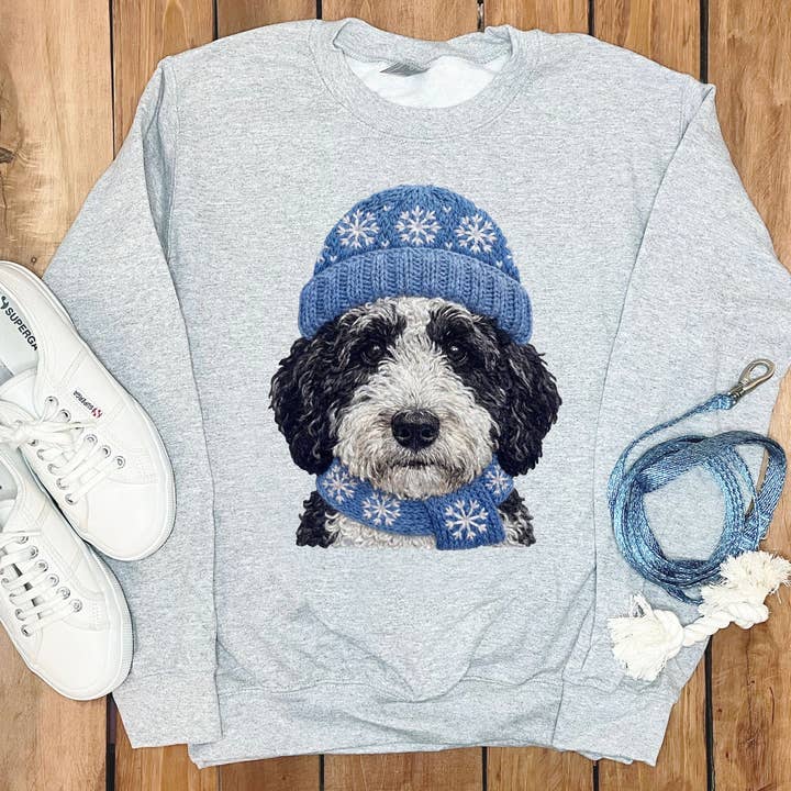 Winter Vibes Schnoodle Sweatshirt for wholesale by Puppy Jo