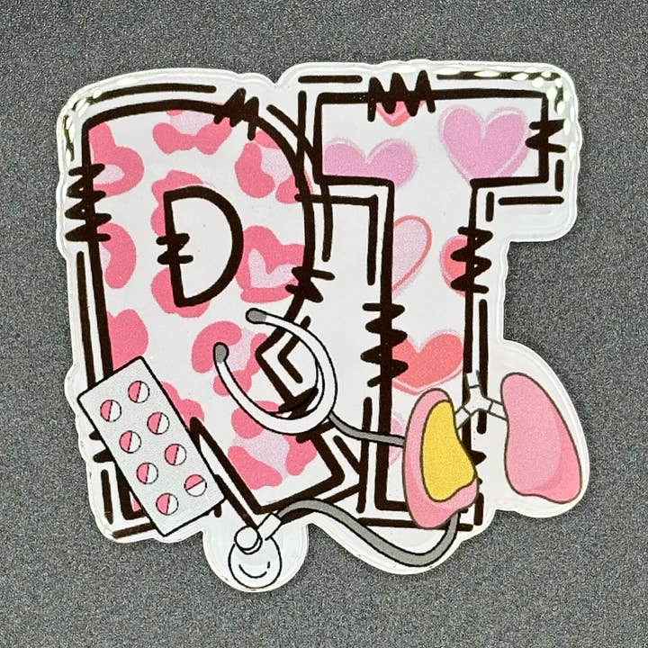 Rosa Leopard RT Bricka med Korthållare för wholesale av Hello Darling Designs