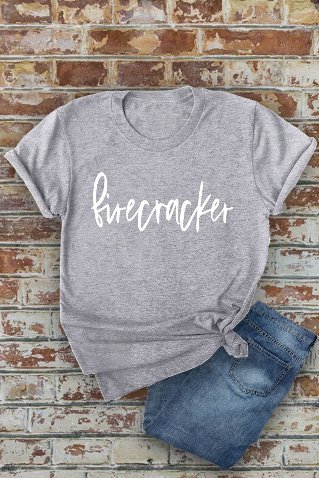 Top Avenue – T-shirt estampada - Mulher por atacado – Firecracker, 4 de Julho, PLUS T-Shirt Unissex Gola Redonda8