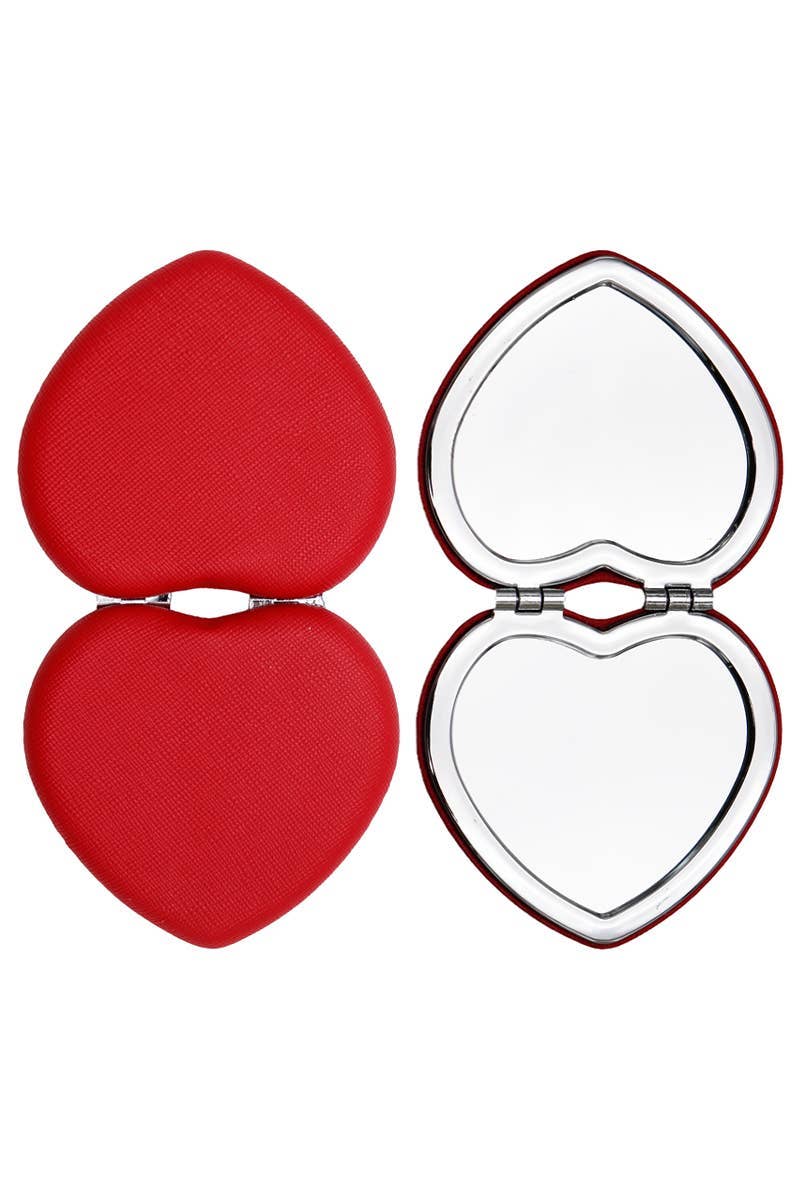 SURTIDO Espejo de Maquillaje Compacto de Viaje en Forma de Corazón de venta al por mayor en Faire2