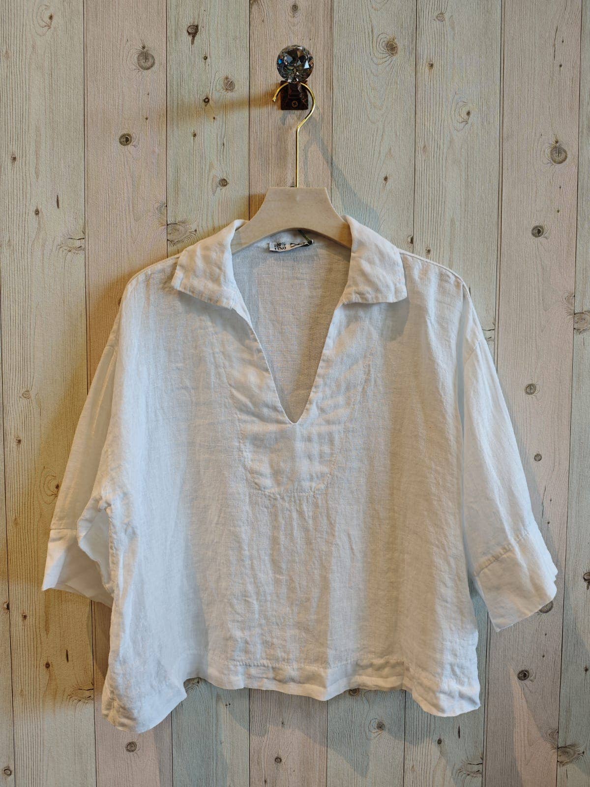 Linen & More - Wholesale Blouse - Women's - REF 12104 BLOUSE SHIRT COLLAR 100% LINEN4