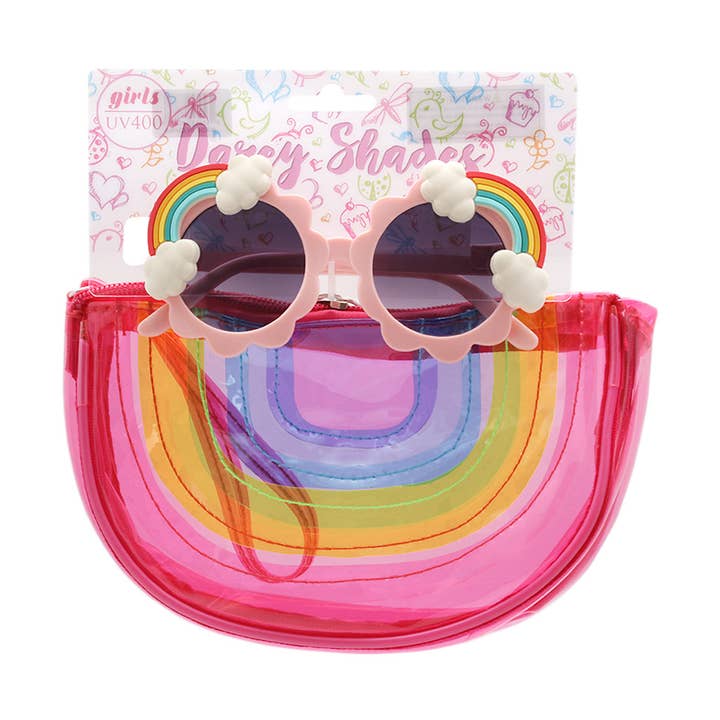 Kids Sunglasses with Case Rainbow Girls Case with Sunglasses for wholesale by Shark Eyes, Inc