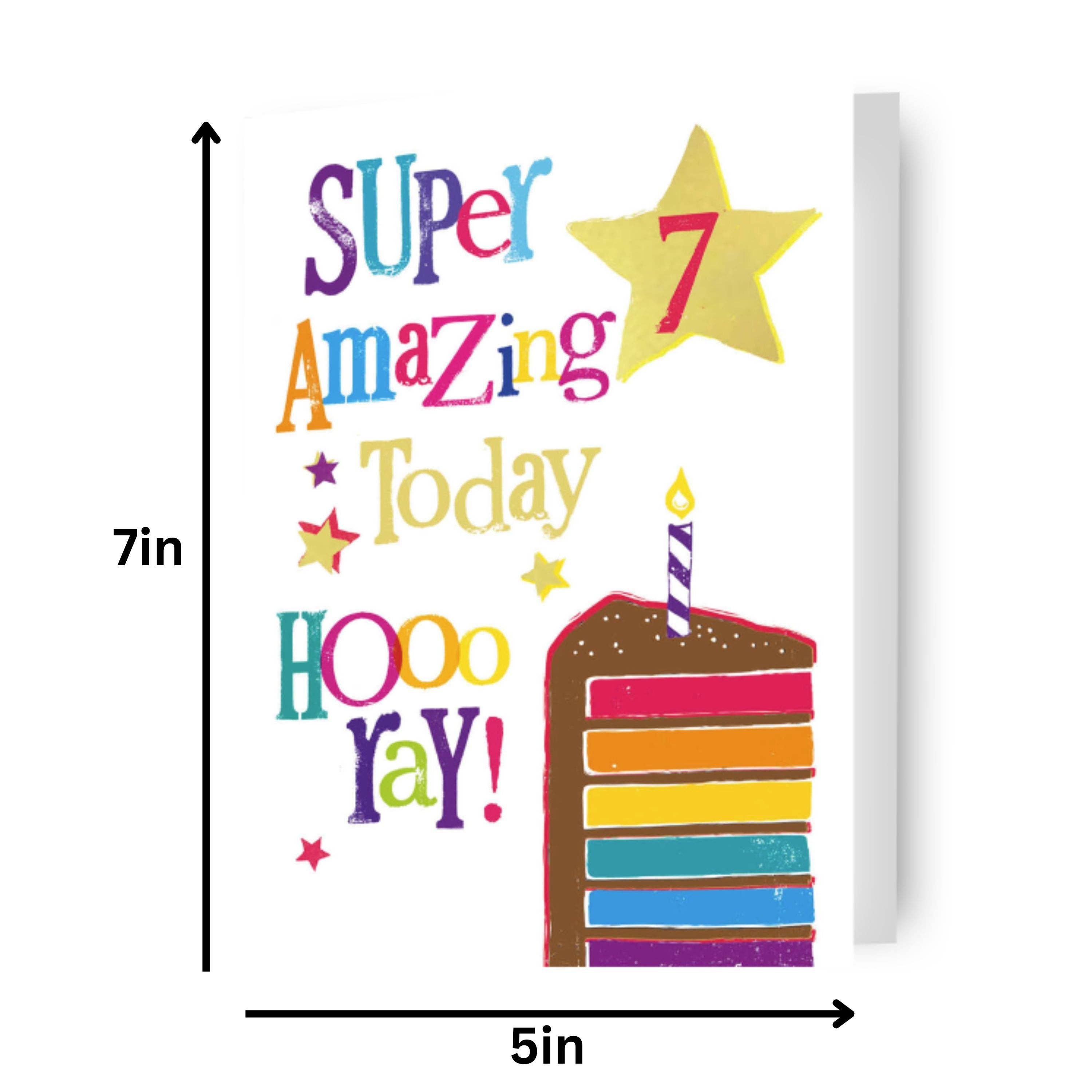 Danilo Promotions Ltd – wholesale Birthday card – Brightside Age 7 Birthday Card1