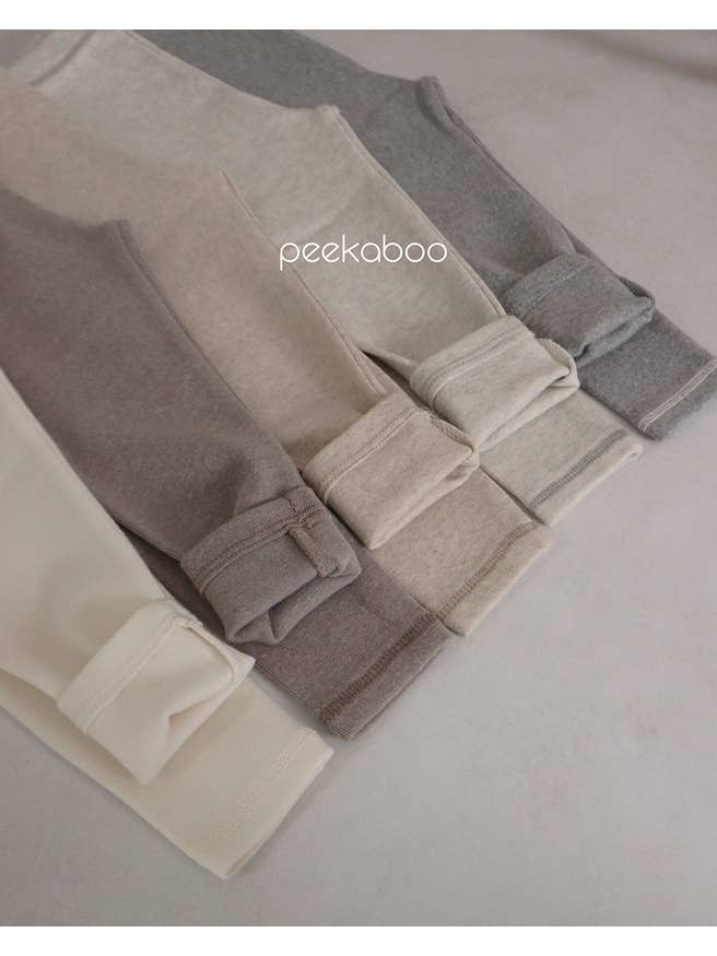 peekaboo - Wholesale Sleepwear Set - Kids - Kids Unisex Neutral Solid Color Long sleeves Pajama Set7