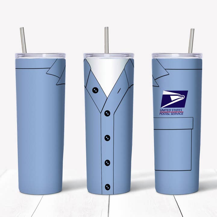 USPS Uniform 20oz Straight Tumbler Transfer for wholesale by Rustic Pineapple