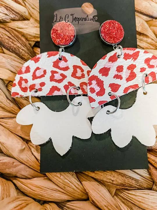 Leopard Luxe Geo Earrings for wholesale by LC Designs