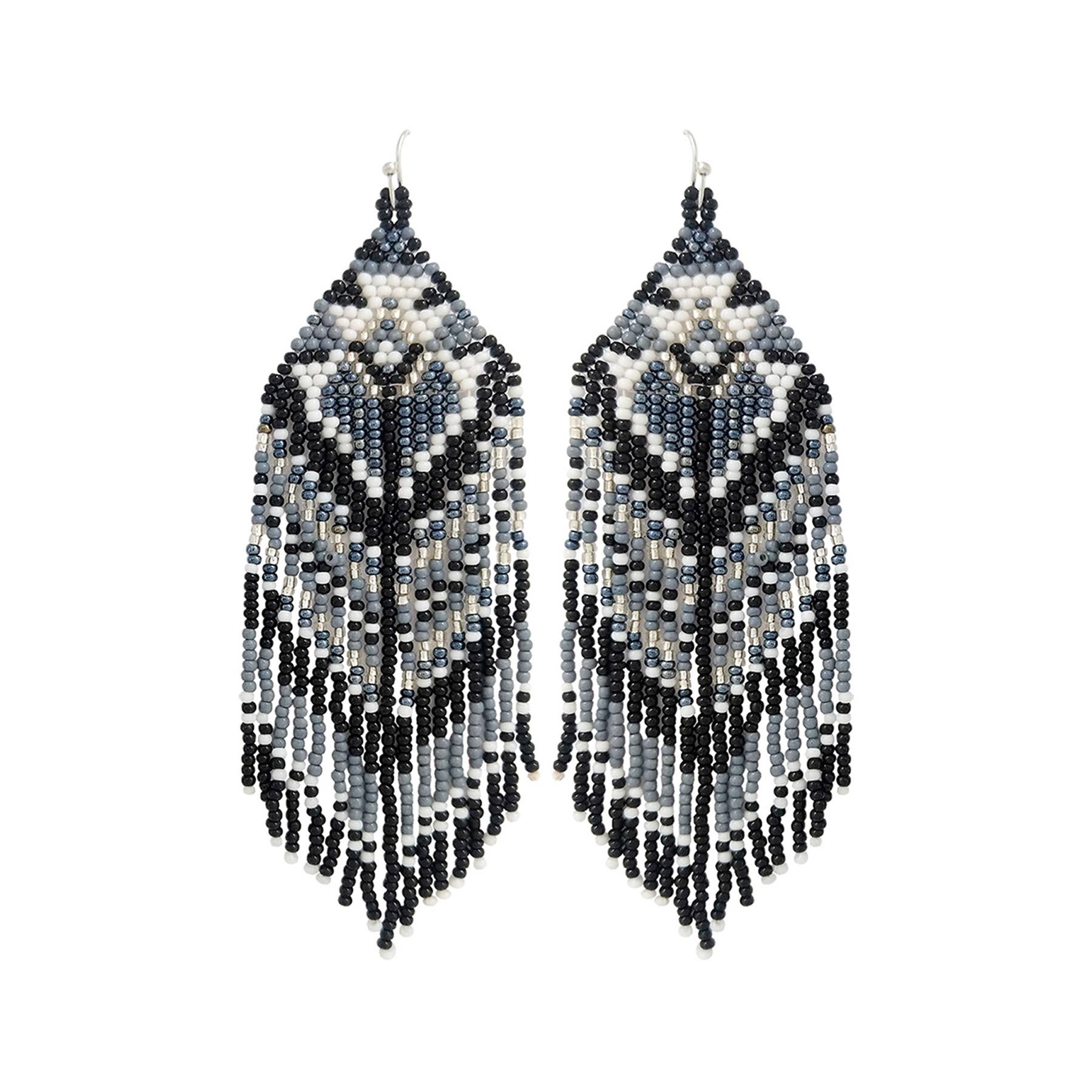 MYS Wholesale Inc - Wholesale Tassel Earrings - Western Style Aztec Seed Bead Fringe Drop Earrings5