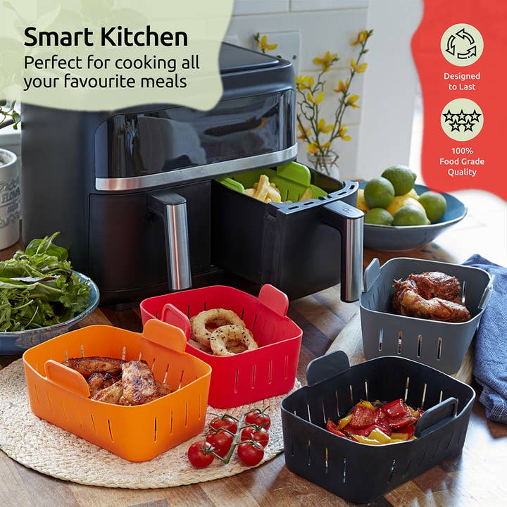 WAFE - Wholesale Kitchen tool/gadget - WAFE Dual Zone Silicone Air Fryer Liner 2pack10