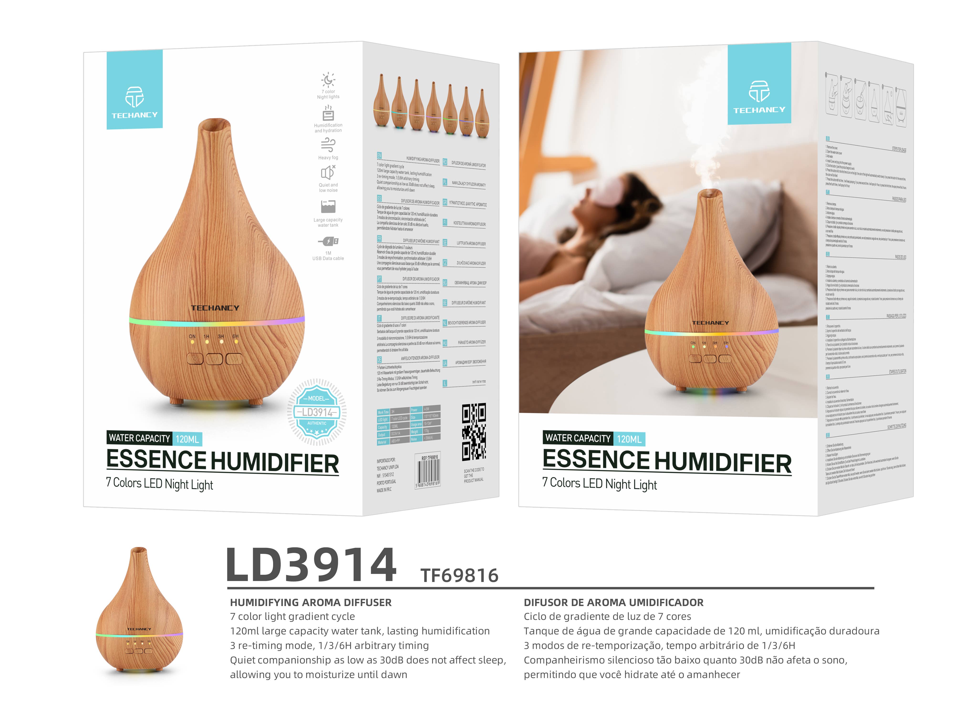 TECHANCY - Wholesale Electronic Diffuser - TECHANCY Oil Diffuser Humidifier 120ML3
