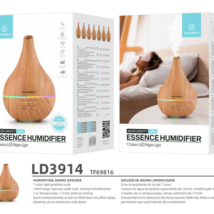 TECHANCY - Wholesale Electronic Diffuser - TECHANCY Oil Diffuser Humidifier 120ML3