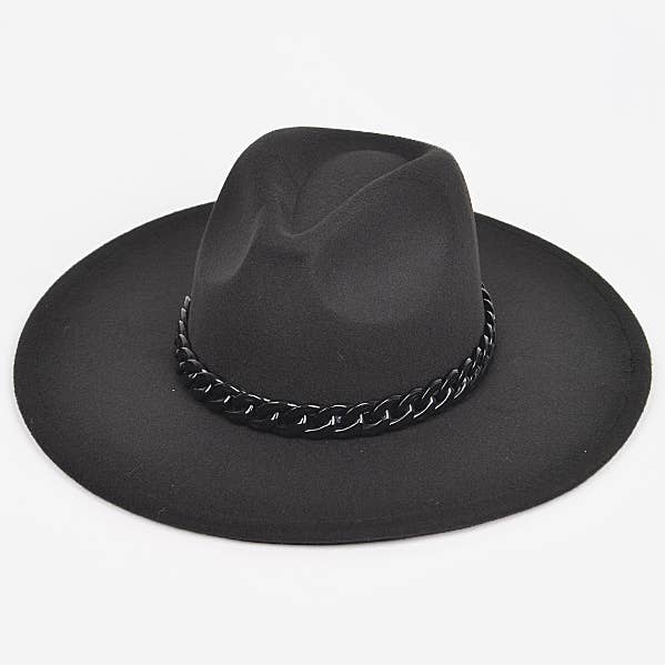 Chapeau fedora avec chaîne pour la vente par 3AM BY H&D ACCESSORIES