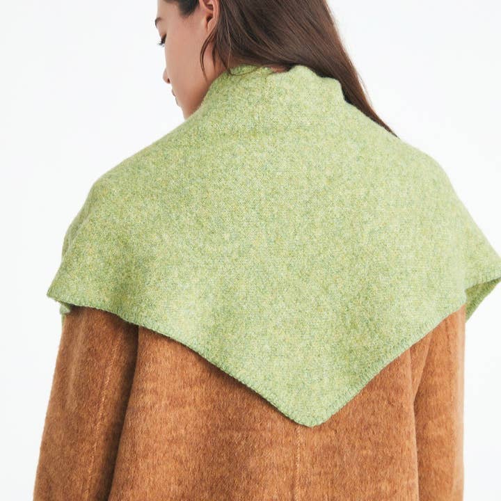 Adorro - Wholesale Scarf - Women's - Solid Knit Triangle Scarf4