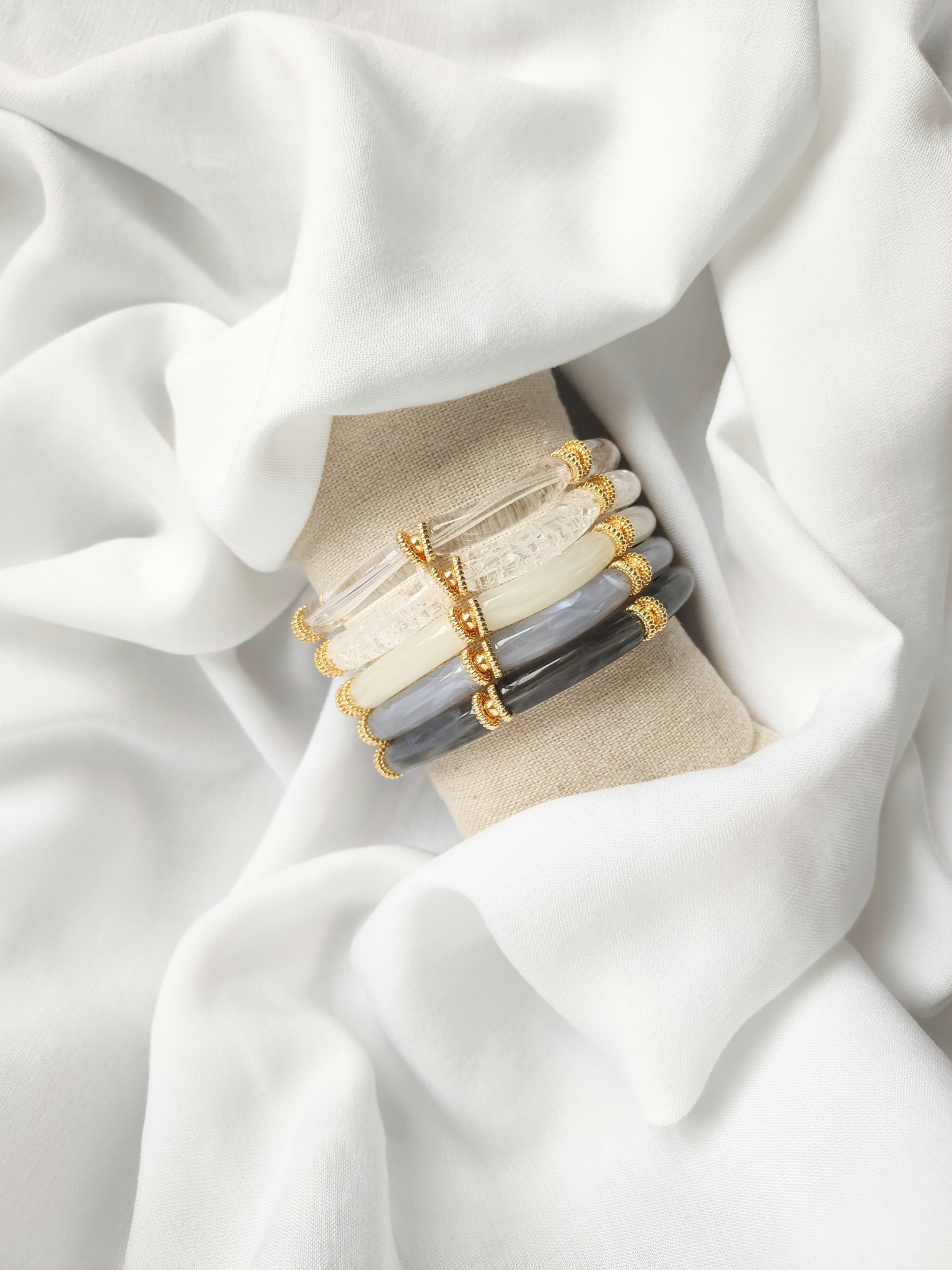 L'Atelier d'Artémis - Venta al por mayor Pulsera de cuentas - Pulsera elástica SALMA21