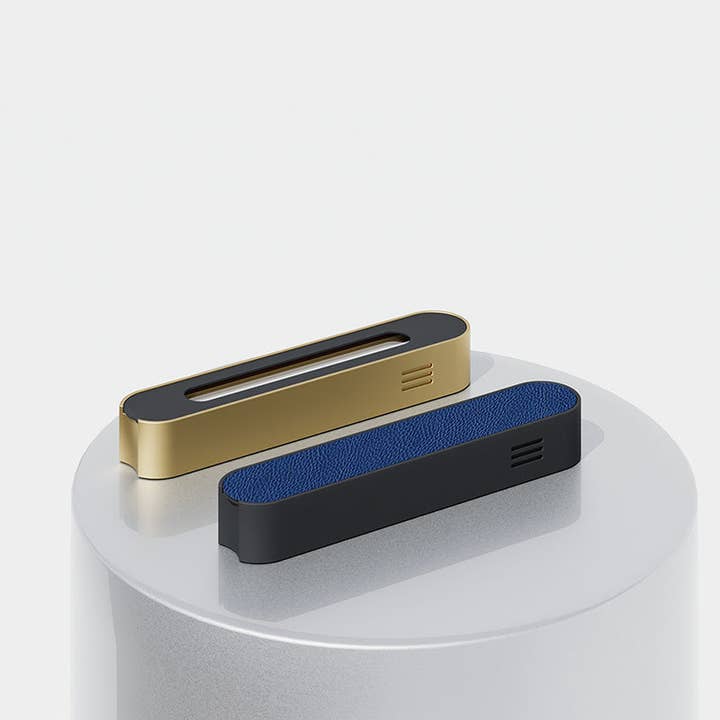 Uvtuvo - Wholesale Decorative Tabletop Object - Mood Mezuzah | Gold Base & Customizable Cover | Uvtuvo Modern Judaica3