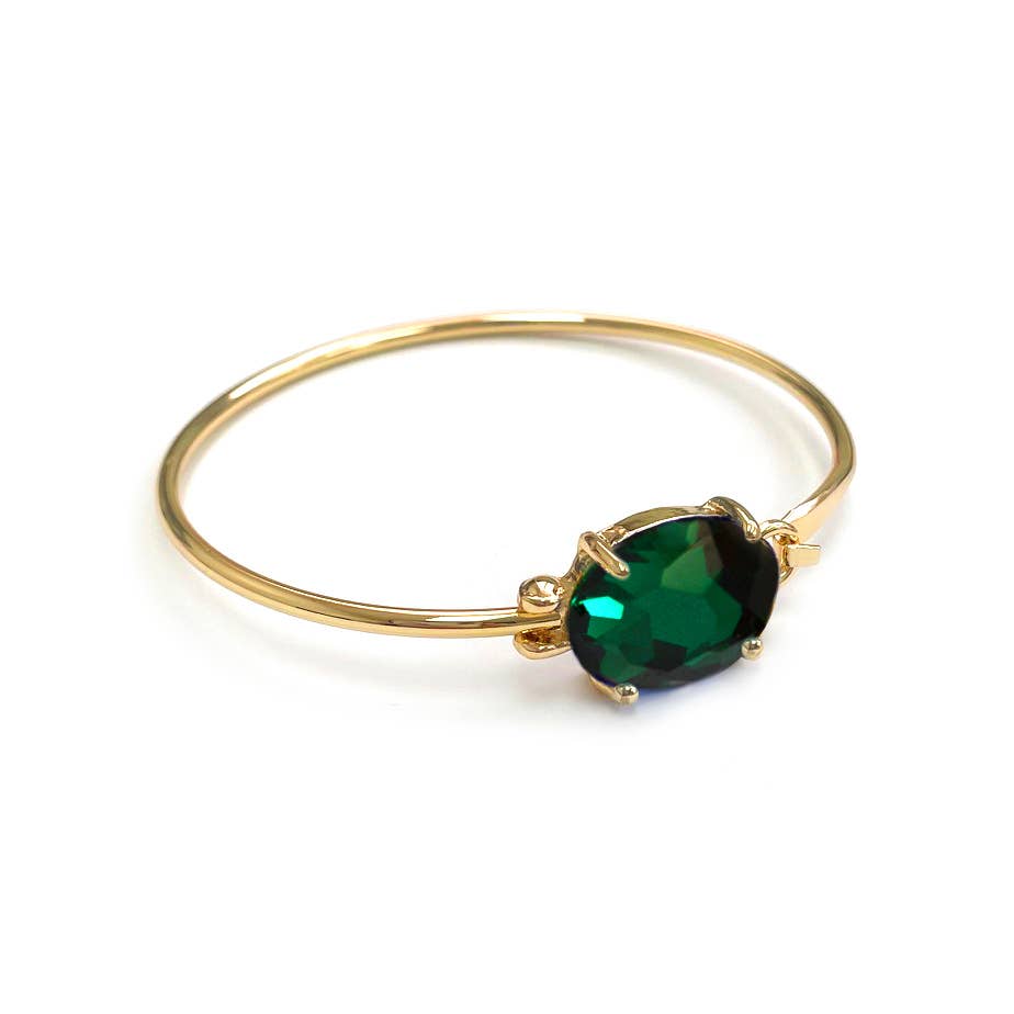StarryNYC - Wholesale Cuff Bracelet - High Quality Glass Crystal Oval Stone Cuff Metal Bangle20