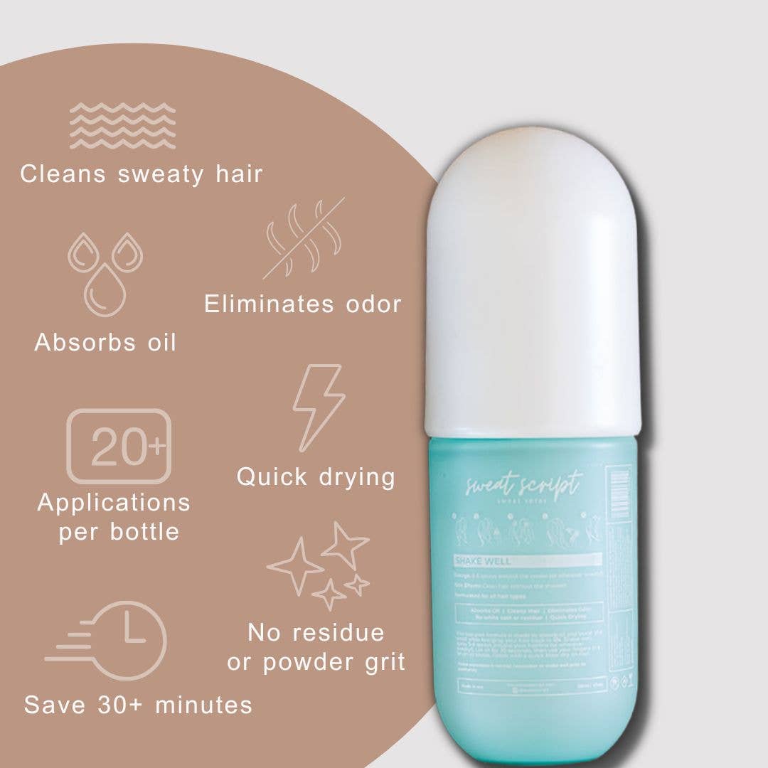 Sweat Script - Wholesale Hair Spray - Sweat Script - 1/2 case - 💧Fresh Hair, No Wash Needed2