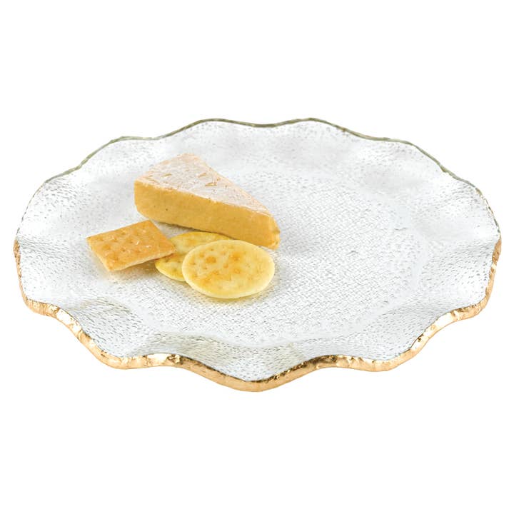 Hand Decorated Round Wavy Platter or Charger for wholesale by Badash