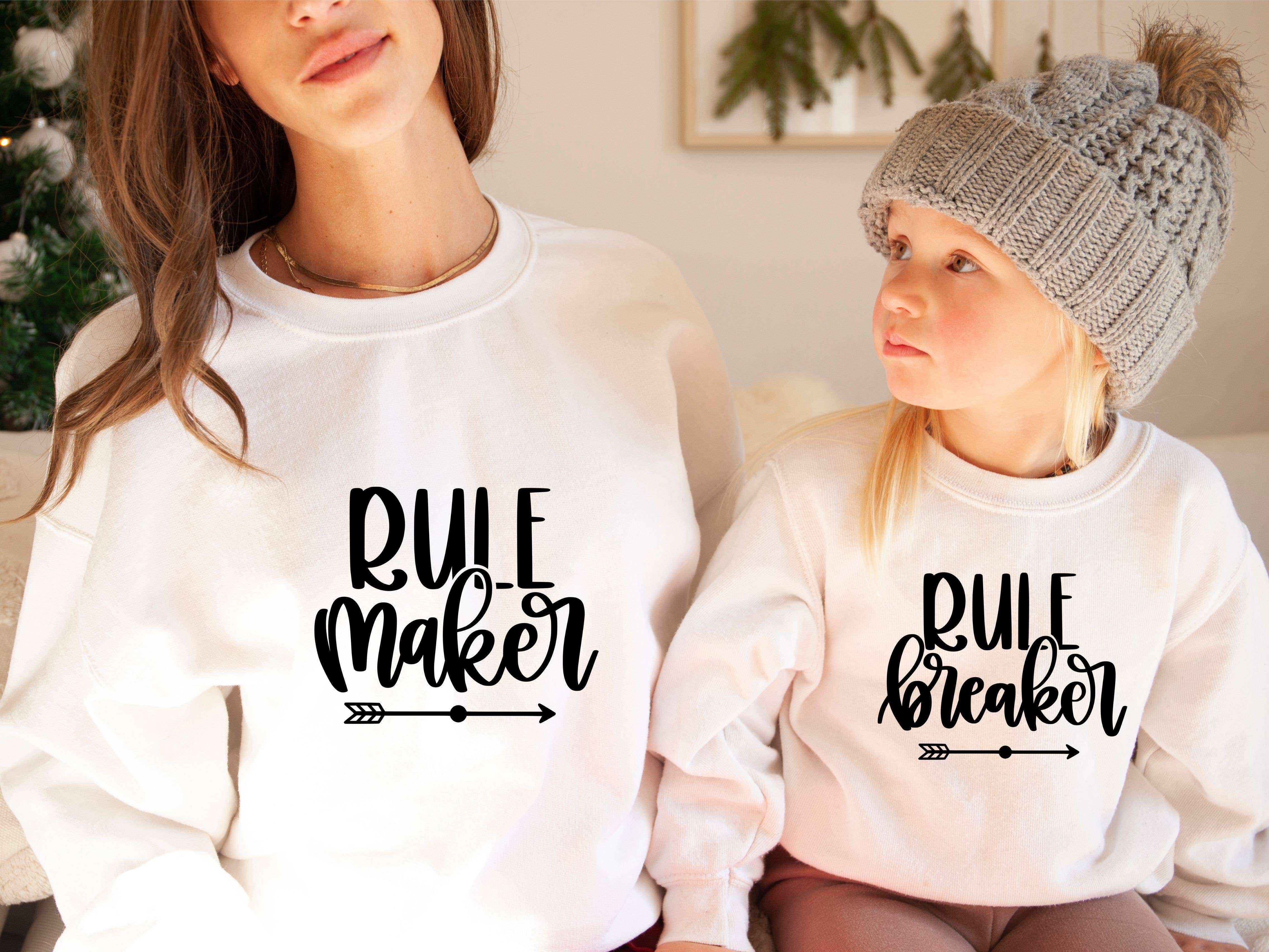 Llum del Sol - Venta al por mayor Conjunto de mamá y bebé - Conjunto de suéteres para mamá e hijo: Hacedora y Rompedora de Reglas2