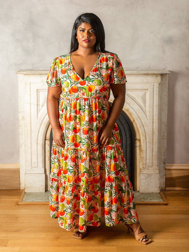 Maxi-jurk met appel voor wholesale door Mixed by Nasrin