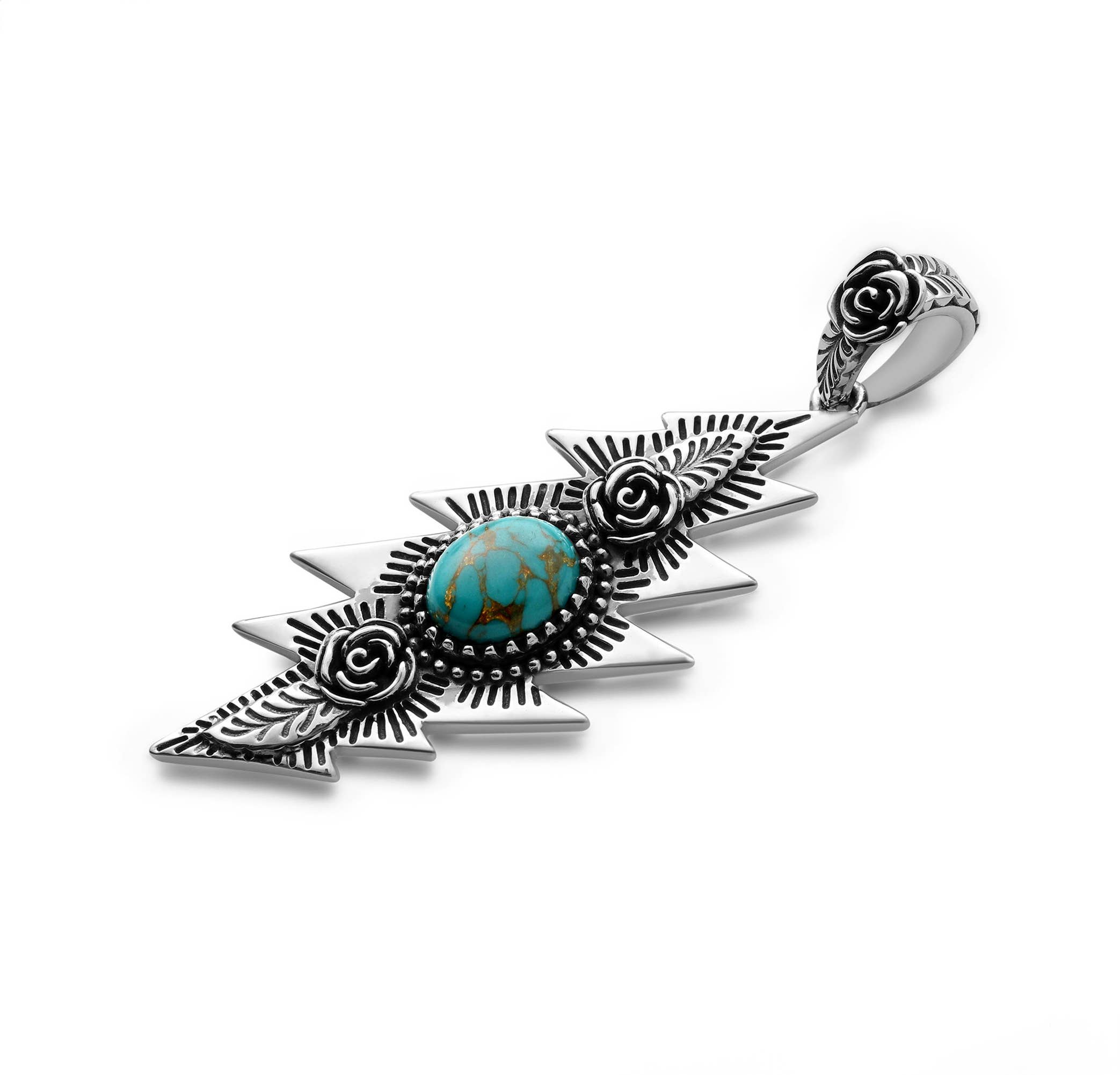 Hiouchi Jewels | Rose & Bolt Grateful Dead Jewelry - Vente Colliers à pendentif - Pendentif éclair Lazy | Turquoise3