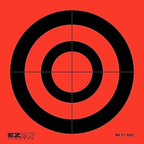 EZ2C Targets - Wholesale Sporting Accessories - 25 EZ2C Mini Shooting Targets Bright Fluorescent Self-Adhesive 3.5"x3.5" (25 count)3