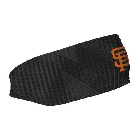 Black Giants Fleece Headband: Sport Plaid for wholesale on Faire