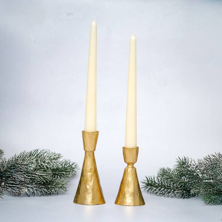 Bollywood Christmas - Wholesale Candle Holder - Orla Gold Coloured Metal Candlestick Holder1