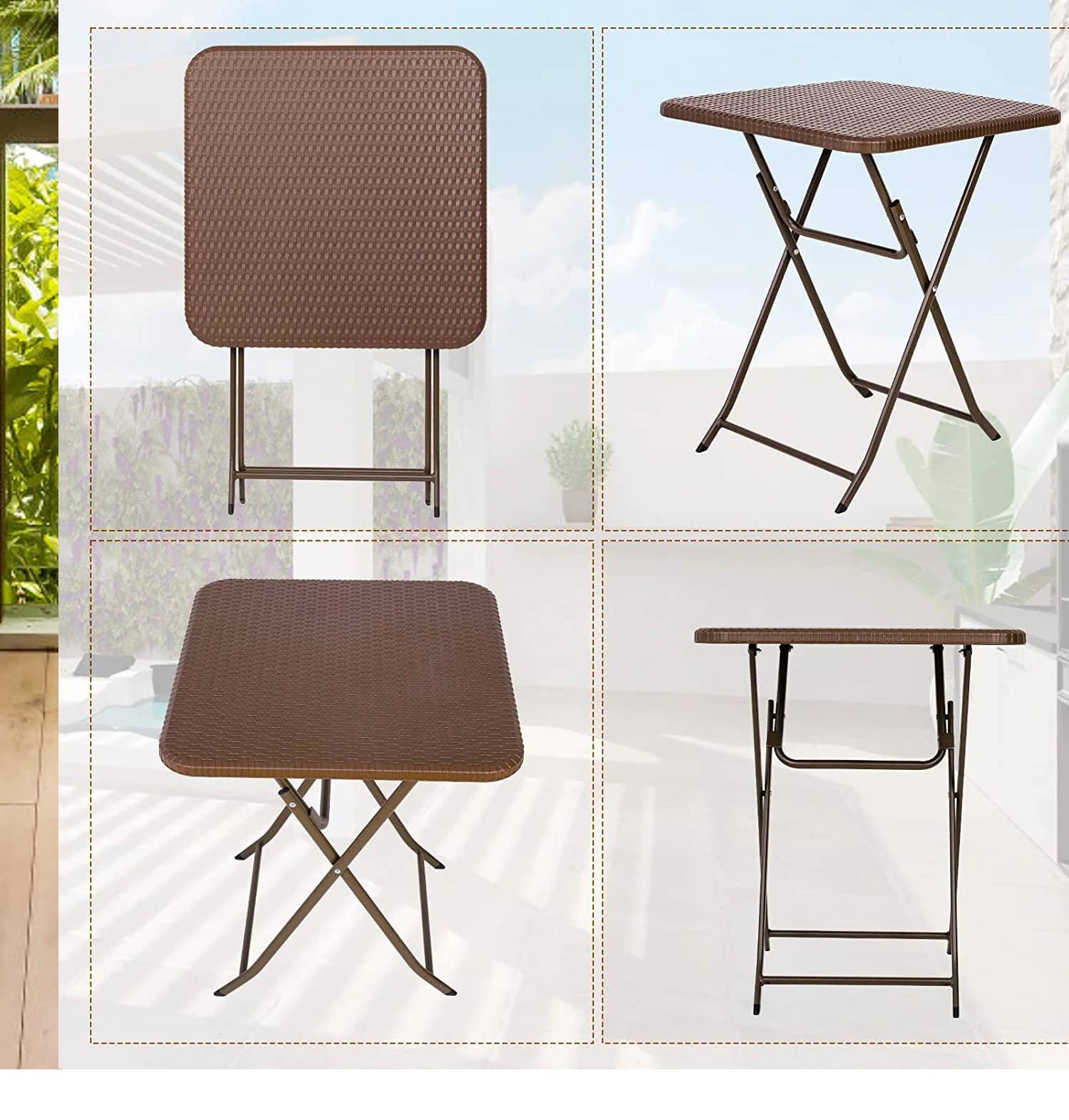 Above Edge - Wholesale Patio Table - 23.6” Patio Table, Small Plastic Folding Patio Table3