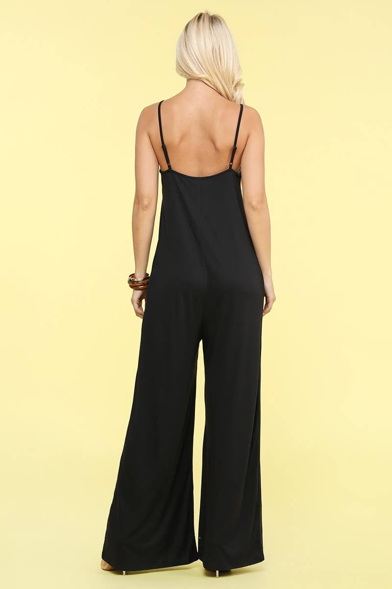 NINEXIS - Wholesale Jumpsuit - Women's - CWDMD810_LOOSE FIT SPAGHETTI STRAP POCKET JUMPSUIT2