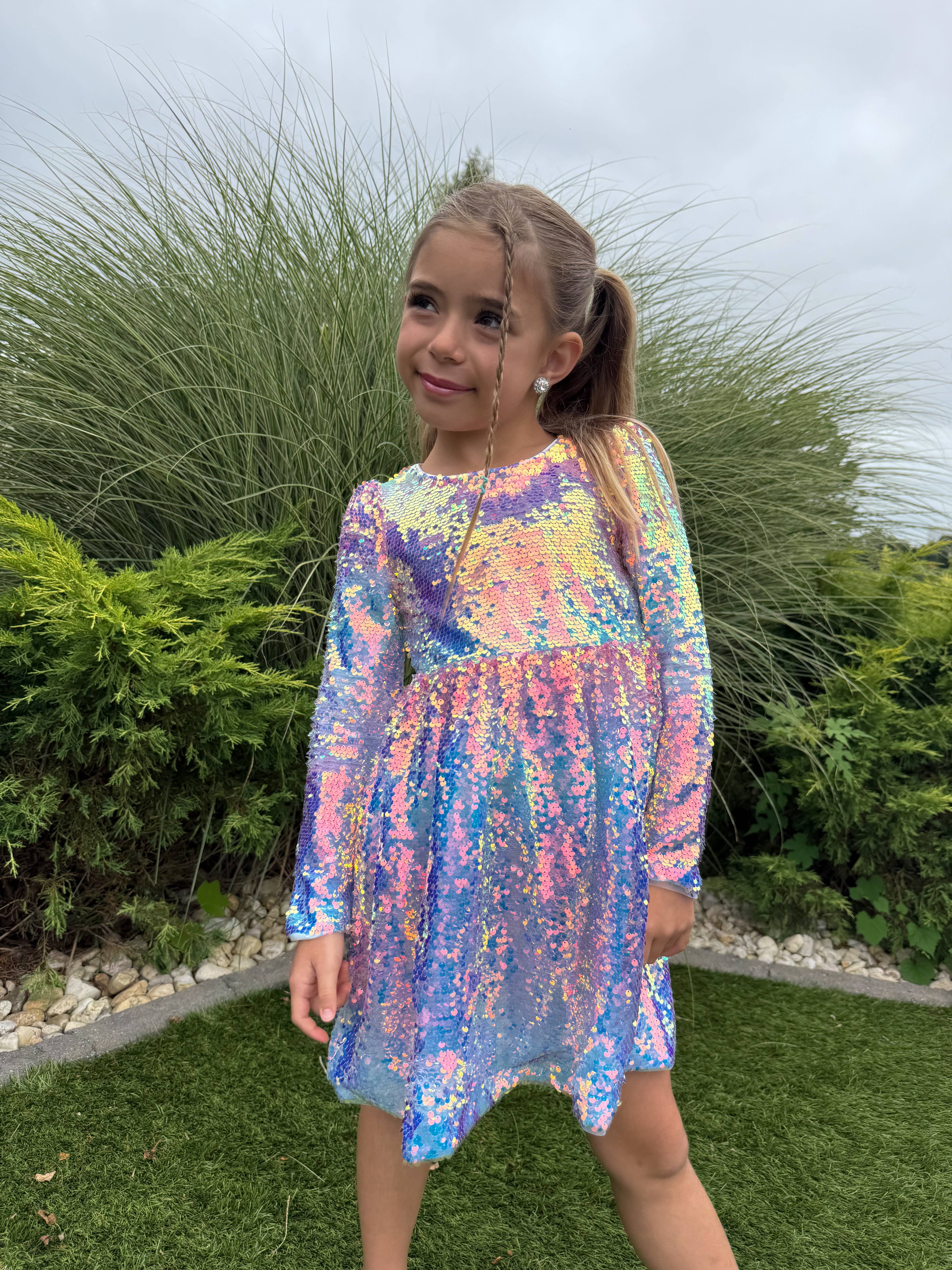 Ellie and Mila - Venta al por mayor Vestido - Niños - Vestido de fiesta con lentejuelas degradadas1