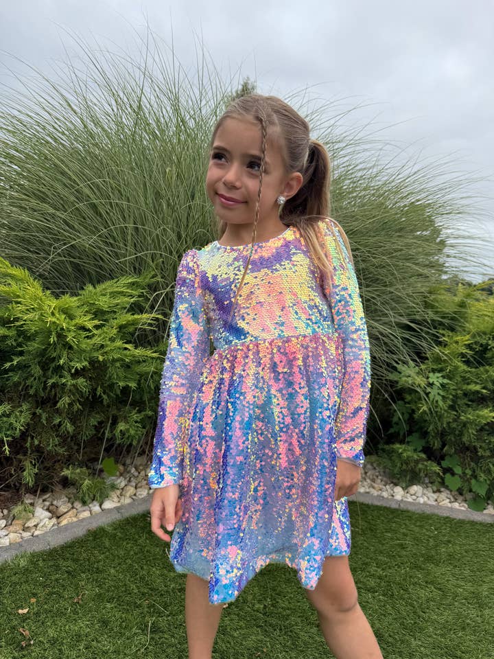 Ellie and Mila - Venta al por mayor Vestido - Niños - Vestido de fiesta con lentejuelas degradadas1