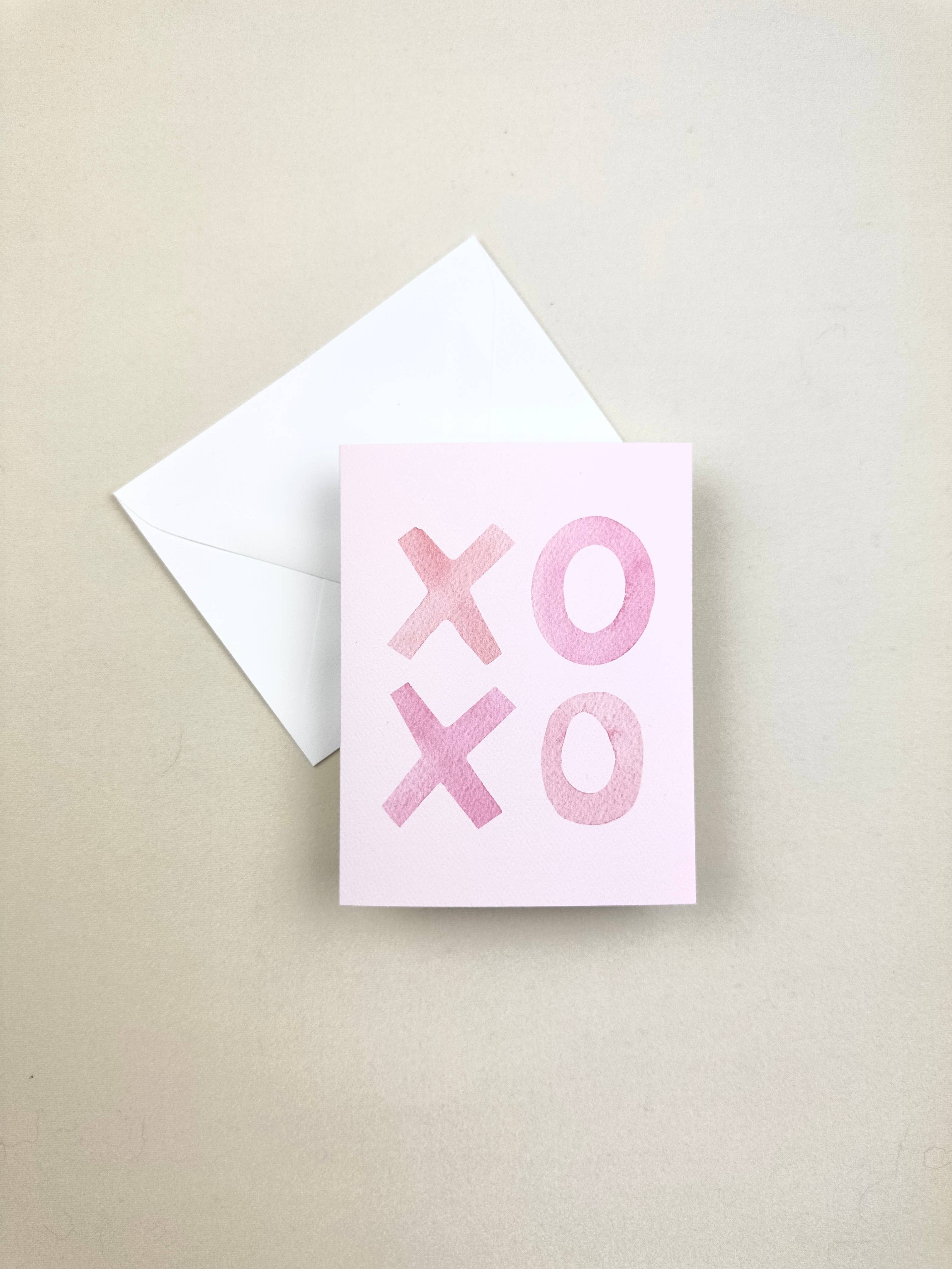 Korynne and Company - Wholesale Valentine's Day Card - XOXO Watercolor Greeting Card3