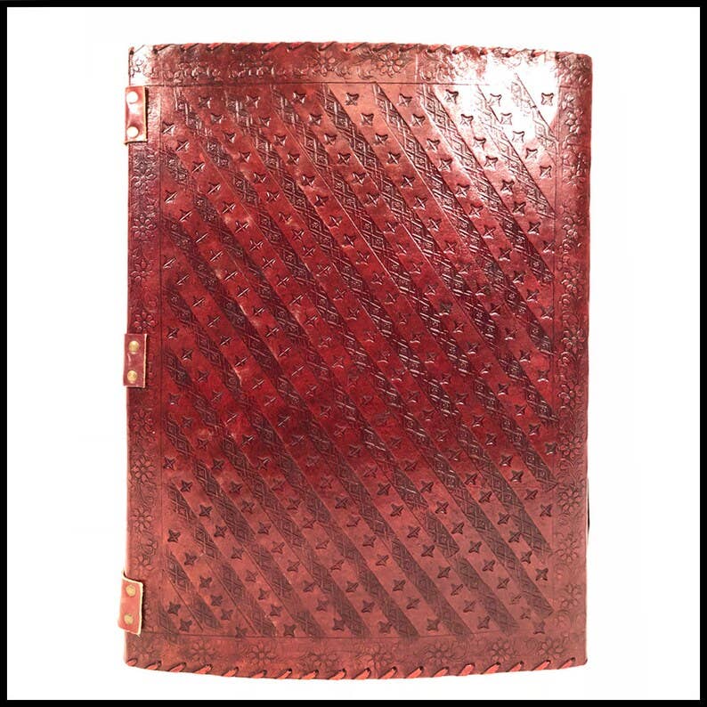 Jay mataji Handicrafts - Wholesale Journal/Diary - big book seven chakra 18 inch large, crystal healing leather3