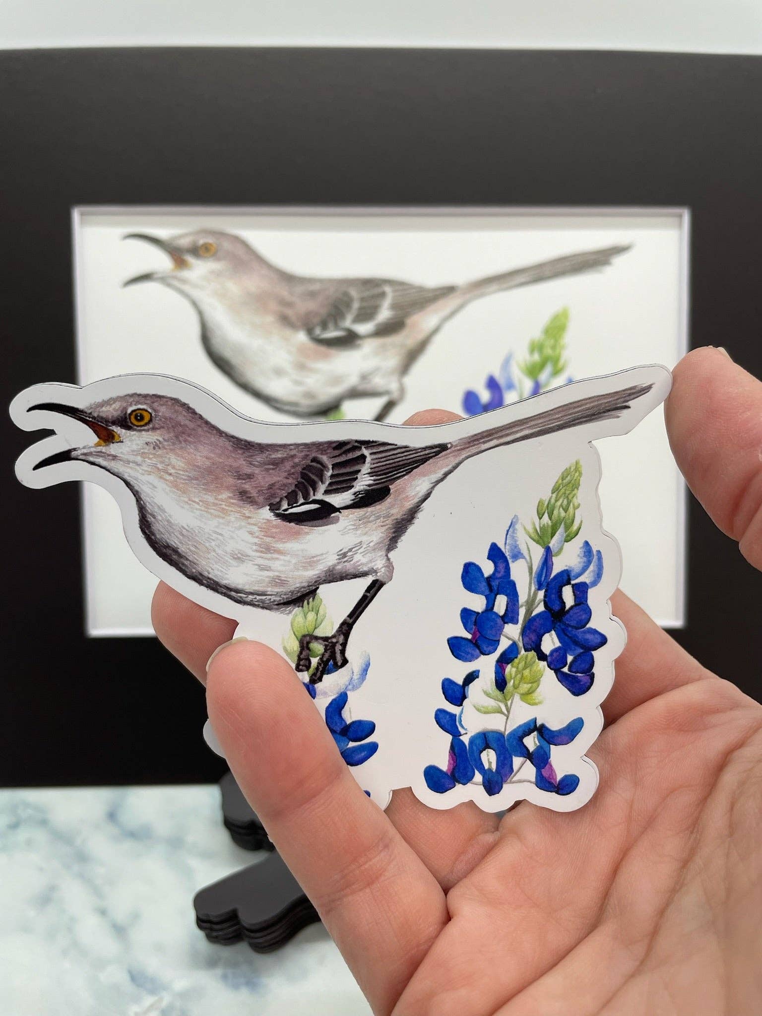 Bird Art by KB – Großhandel Magnete – Spottdrossel - Magnet0