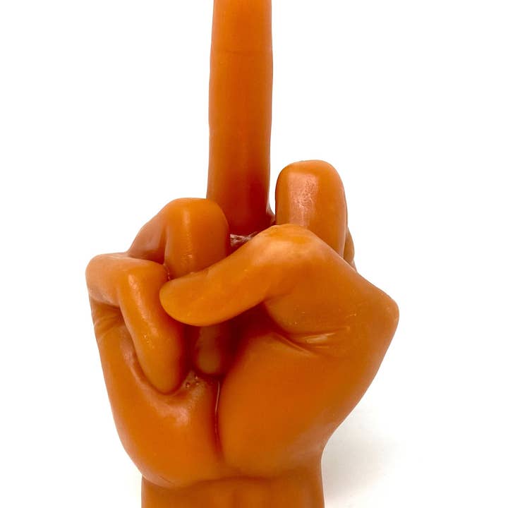 Radiant Angel Candle Co - Wholesale Novelty Candle - Middle Finger Beeswax Candle- F Off, F*ck You Candle1