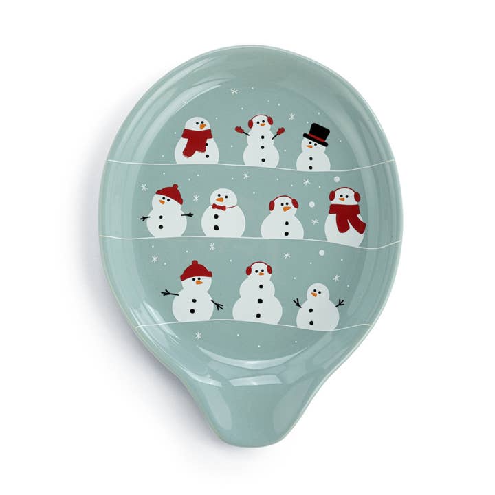 Snowmen and Mittens Spoon Rest for wholesale by DEMDACO