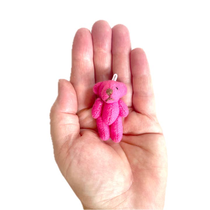 The Gifted Rat - Wholesale Stuffed/plush toy – Kids & baby - Miniature Pink Stuffed Teddy Bear Backpack Charm 1