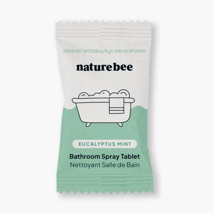 Recharge concentrée pour nettoyant salle de bain à l’eucalyptus et menthe pour la vente par NATURE BEE