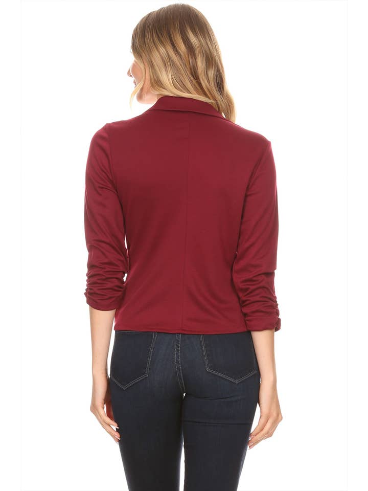 MOA COLLECTION - Venta al por mayor Blazer - Mujer - Blazer largo hasta la cintura con cierre de un botón para mujer (paquete abierto)23