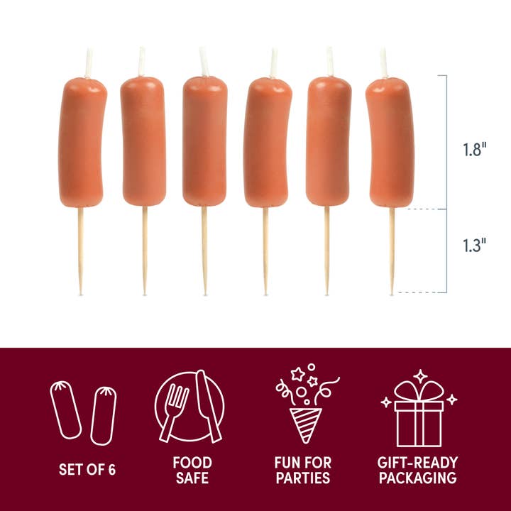 Fred & Friends - Wholesale Novelty Candle - SAUSAGE PARTY Candles - Set of 64