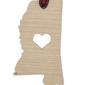 Adorno navideño con forma de corazón para venta al por mayor de Woodlander Workshop