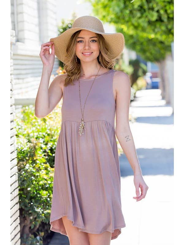 Emerald Collection - Wholesale Dress - Women's - ETK-4148 Jersey Short Swing Dress