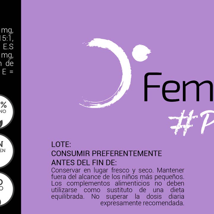 Femmeup - Wholesale Oral Supplement/Vitamin - Cimicifuga, Angelica Sinensis, Red Clover, Borage, and Maca.