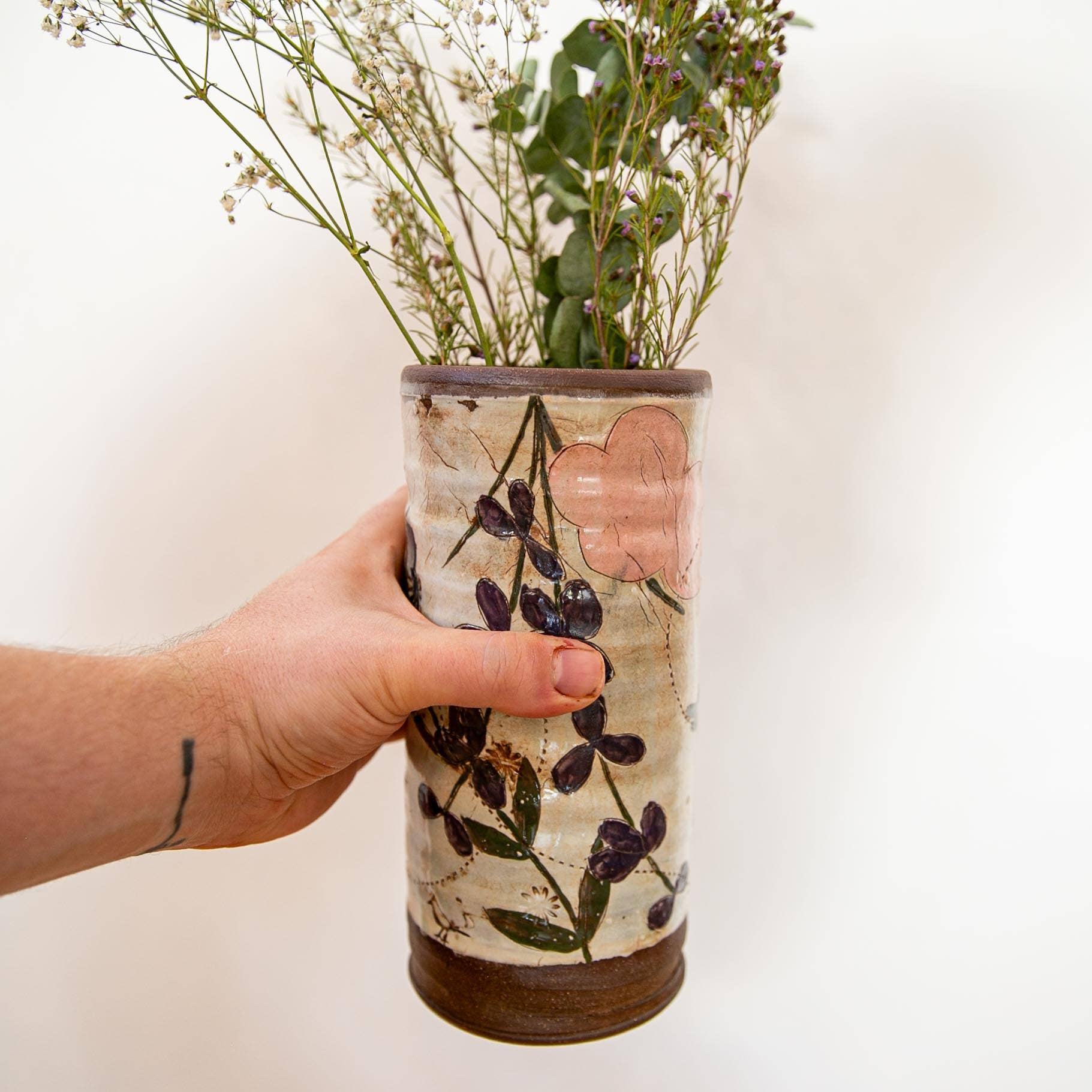 Alec Hoogland Ceramics - Wholesale Vase - Artist Choice Floral Cylinder Vase4