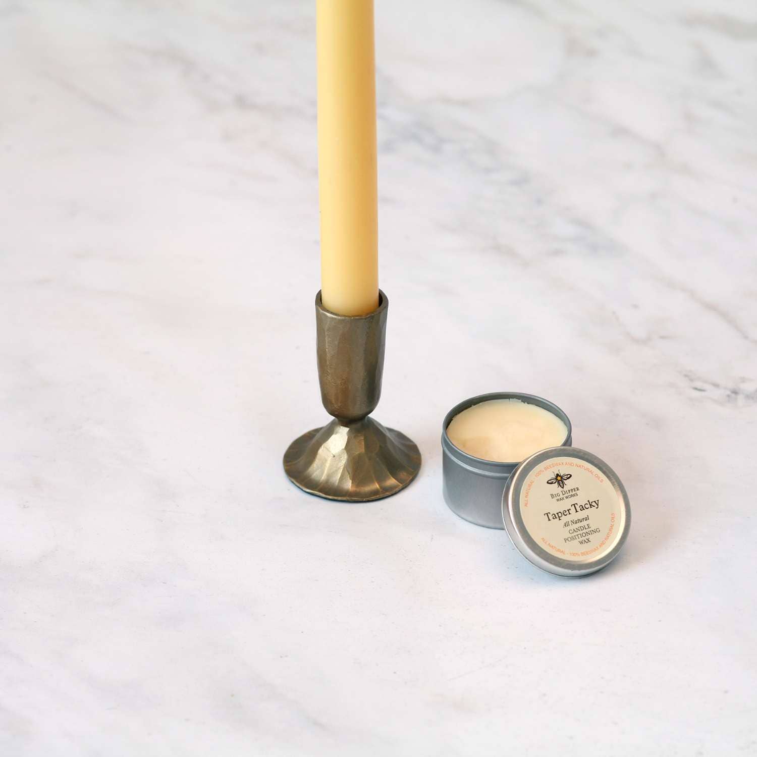 Big Dipper Wax Works - Wholesale Tapered Candle/Candlestick - Candle Positioning Wax – Beeswax Blend – 1.7 oz Tin2